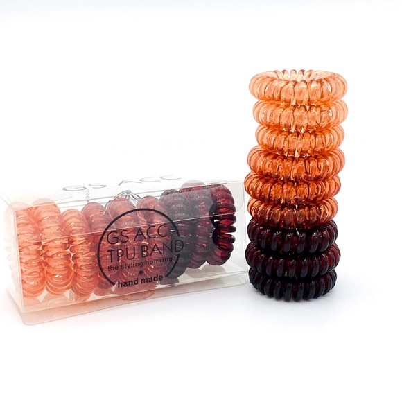 Brown SOLD OUT Coil Ties with Hair Tie Ring - Picture 7 of 7